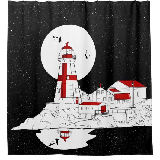 Rideaux De Douche East Quoddy Head Phare plat (Devant)