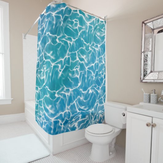 Rideaux De Douche Eau bleue* (En situation)