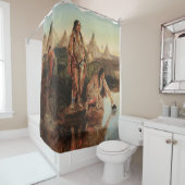 Rideaux De Douche Eau Pour Camp De Charles Marion Russell (En situation)