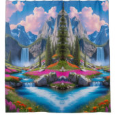 Rideaux De Douche "Eaux enchantées - Imaginaire Turquoise (Devant)