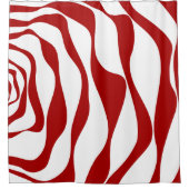 Rideaux De Douche Ebb et flux 4 en rouge et blanc (Devant)