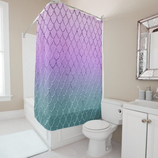 Rideaux De Douche Écaille de princesse sirène 4 (En situation)