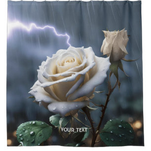 Rideaux De Douche Éclairage de pluie Rose mignon Imaginaire
