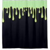 Rideaux De Douche Éclairage vert goutte à goutte à goutte Halloween (Devant)