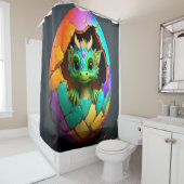 Rideaux De Douche éclosion de dragon de bébé (En situation)