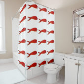 Rideaux De Douche école de poissons rouges (En situation)
