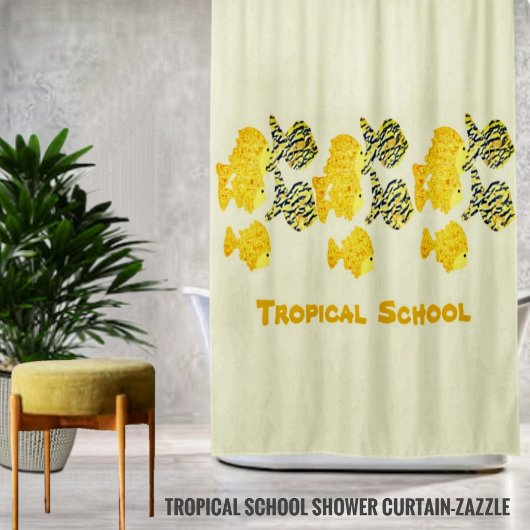 Rideaux De Douche École tropicale
