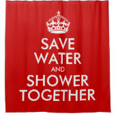 Rideaux De Douche Économisez l'eau et la douche ensemble (Conserver  (Devant)