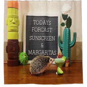 Rideaux De Douche Écran solaire et Margaritas