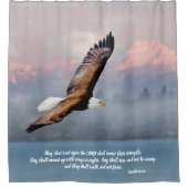 Rideaux De Douche Écriture Inspirationnelle de l'aigle chauve Verse  (Devant)