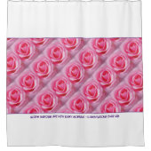 Rideaux De Douche Écriture personnalisée rose rose (Devant)