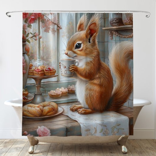 Rideaux De Douche Écureuil Fantaisiste
