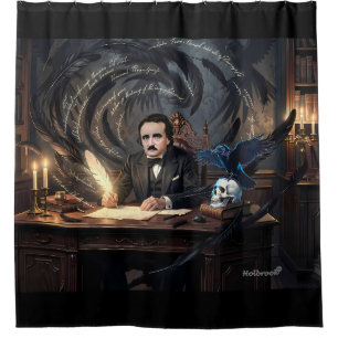 Rideaux De Douche Edgar A. Poe composant Le Corbeau dans des rêves g