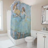 Rideaux De Douche Edgar Degas Deux Danseurs, bleu pastel (En situation)