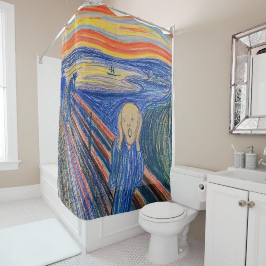 Rideaux De Douche Edvard Munch - The Scream 1895 (En situation)