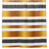 Rideaux De Douche Effet or gris blanc rayé (Devant)