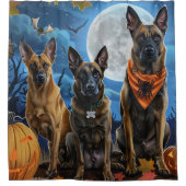 Rideaux De Douche Éffrayant belge de Malinoi Halloween (Devant)