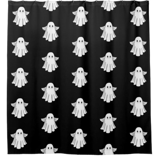 Rideaux De Douche Éffrayant fantôme d'Halloween (Devant)