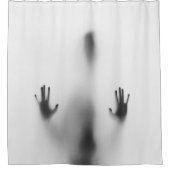Rideaux De Douche Éffrayant Halloween l'ombre du corps (Devant)