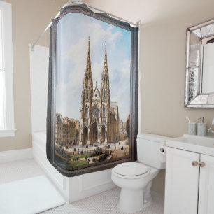 Rideaux De Douche Église Sainte-Clotilde à Paris par Max Berthelin