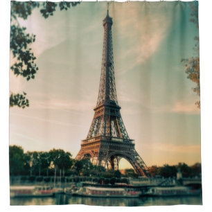 Rideaux De Douche Eiffel tour lancer oreiller