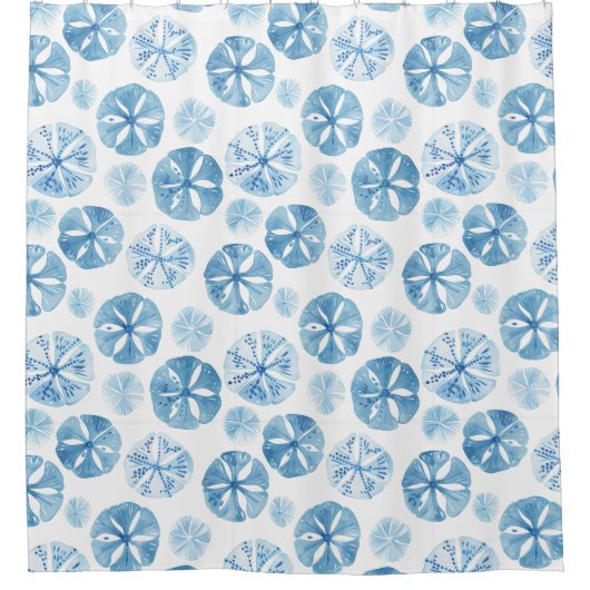 Rideaux De Douche Elégance Côtière Sable Dollar Douche Rideau. (Devant)