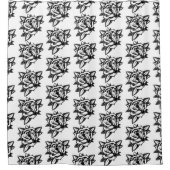 Rideaux De Douche Élégance du tatouage rose (Devant)