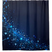 Rideaux De Douche Élégance électrique : Neon Blue scintille Salle de (Devant)