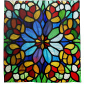 Rideaux De Douche Élégance en verre floral (Devant)