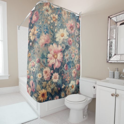 Rideaux De Douche Élégance florale (En situation)