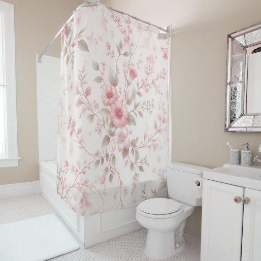 Rideaux De Douche Élégance florale (En situation)
