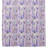 Rideaux De Douche Élégance Lilac En Verre Tiré (Devant)
