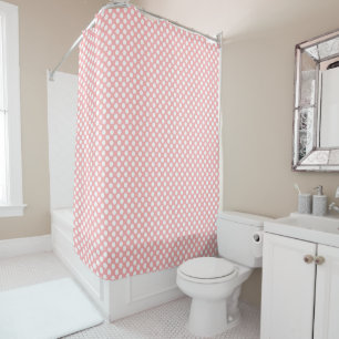 Rideaux De Douche Élégant À petits pois rose Peach Peach