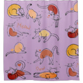 Rideaux De Douche Élégant Amoureux des chats de bain (Devant)