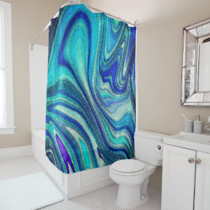 Rideaux De Douche Elégant Aquamarine Paua Rainbow Shell inspiré