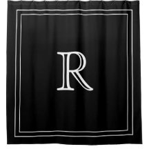 Elegant Black &White Initial Monogram 