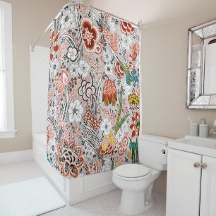 Rideaux De Douche Élégant Boho Vintage Abstrait