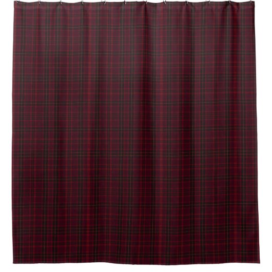 Rideaux De Douche Elegant Burgundy Tartan (Devant)