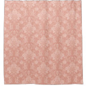 Rideaux De Douche Elegant Chic Floral Damask-Peach (Devant)
