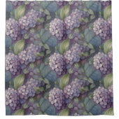 Rideaux De Douche Elégant chic pourpre pourpre chic aquarelle fleuri (Devant)