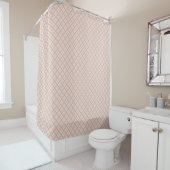 Rideaux De Douche Elegant Coral Grey Curtain Cozy Modern Bathroom (En situation)