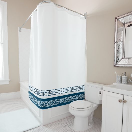 Rideaux De Douche Élégant cycle de vie éternel Motif mongol (En situation)