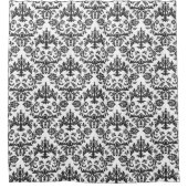 Rideaux De Douche Élégant Damas noir (Devant)