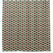 Rideaux De Douche Élégant Diamants Graphiques Gemmes Rouge Vert (Devant)