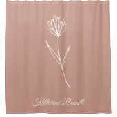 Rideaux De Douche Elegant Dusty Rose Simple Flower Name (Devant)