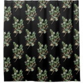 RIDEAUX DE DOUCHE ELÉGANT EUCALYPTUS BLACK INSPIRÉ DOUCHE CURTAINE (Devant)