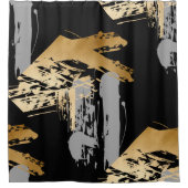 Rideaux De Douche élégant faux or et gris bracelet (Devant)