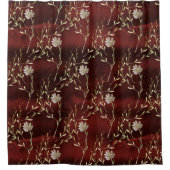 Rideaux De Douche Élégant floral de Bourgogne (Devant)