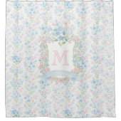 Rideaux De Douche Elegant Floral Monogram (Devant)