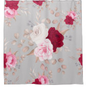 Rideaux De Douche Élégant floral rose simple (Devant)